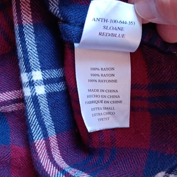 Anthropologie Sloane plaid button down tie - Picture 6 of 6